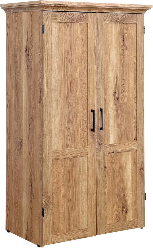 Sauder Miscellaneous Storage Craft & Sewing Armoire, Timber Oak Finish