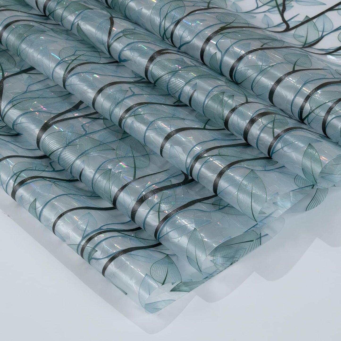 DKTIE Nature Pattern Rainbow Window Film Decorative Stained Glass Window Film Static Cling Films Easy Apply Removable Comes with Tools (U1747-rainbow, 35.4" x 78.7")