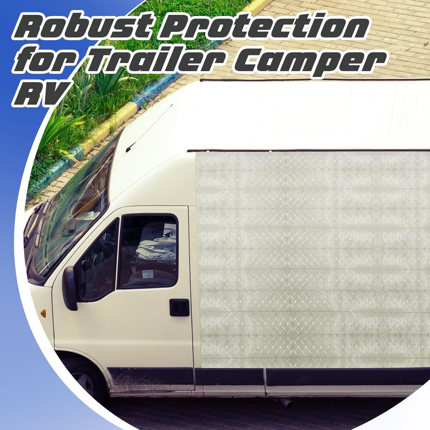 Diamond Plate Sheet Metal Aluminum Diamond Heavy Duty Tread Sheet Tread Plate for Wall Covering, Cargo Trailer, RV (120 × 2 Inch)