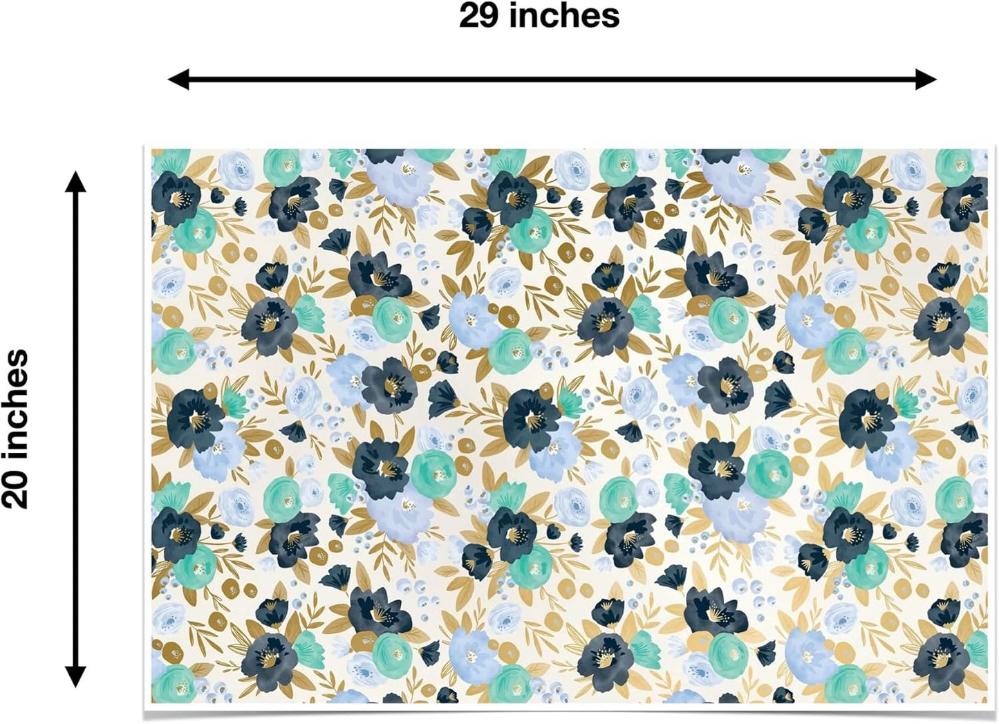 Colors of Rainbow - Fresh Flower - 12 Sheets, 20 inch X 29 inch - Italian Print Tissue Paper for Decoupage Gift Basket Gift Bag Party Crafts (Fresh Flower)