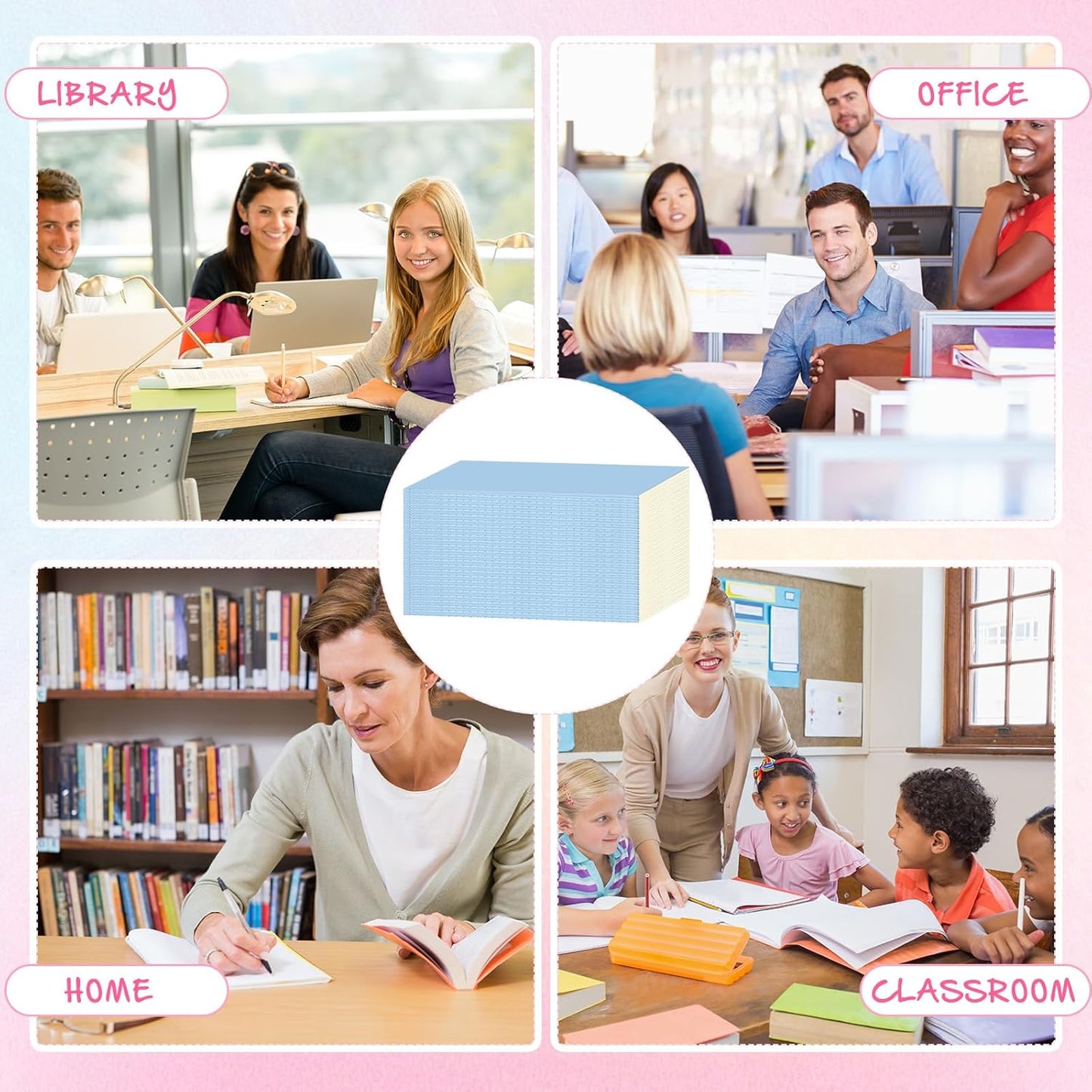 Handepo 100 Pack Composition Notebooks A5/A6 Ruled Lined Composition Kraft Notebooks Bulk Soft Cover Journals Travel Diary Memo for Students Classroom Office Supplies(A5,Blue)