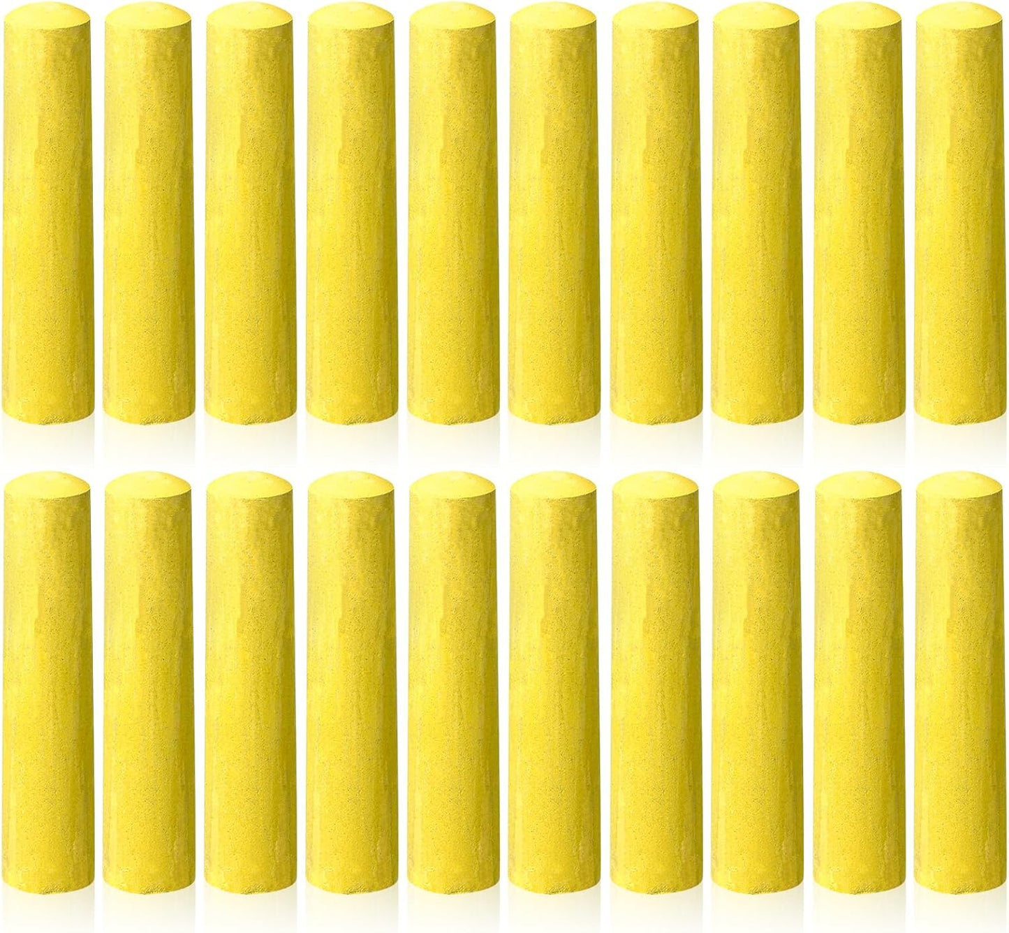 20 Pcs Sidewalk Chalks for Kids Non Toxic Jumbo Chalk for Party Gift Outdoor Art Classroom Play Painting (Yellow)