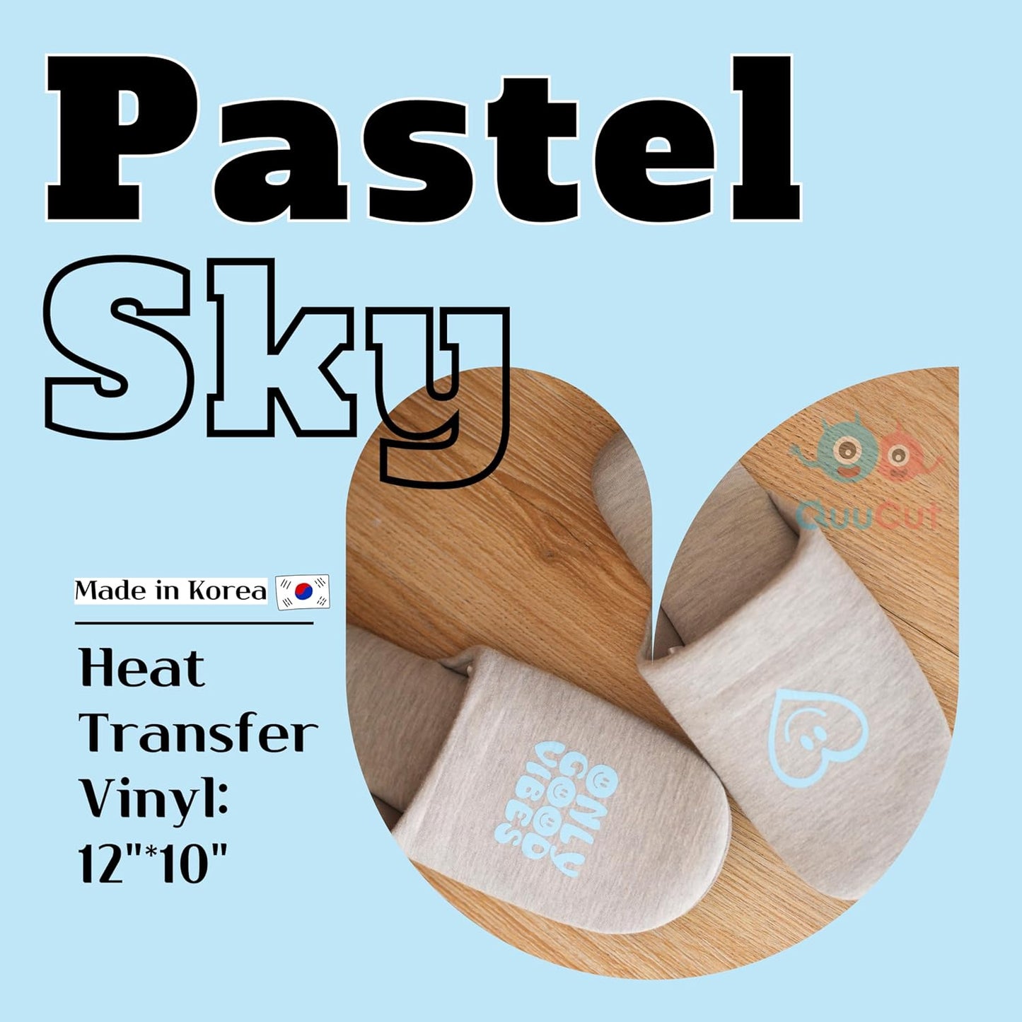 QuuCut Heat Transfer Vinyl Bundle: 12 Pack 12" x 10" Sheets, Watercolor Pattern and 5 Assorted Full Matte Pastel, HTV Vinyl for T-Shirts, Iron on Vinyl for Cricut & Silhouette - Easy to Cut & Weed