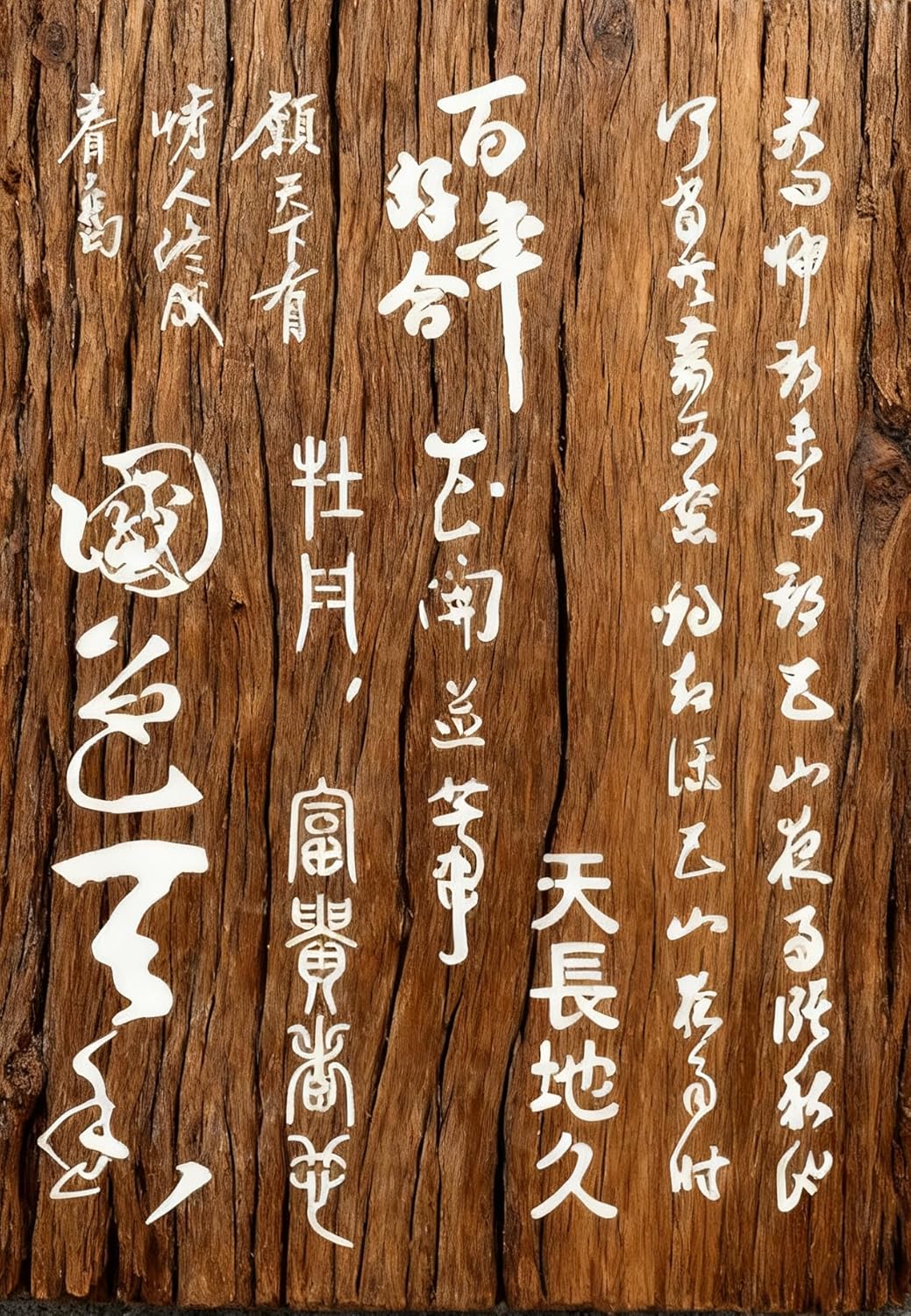 TIAMECH A4 Reusable Chinese Calligraphy Stencil for Painting - National Beauty Heavenly Fragrance Layering Template, DIY Wall Art, Wood Furniture, Scrapbook & Crafts (8.3x11.7inch)