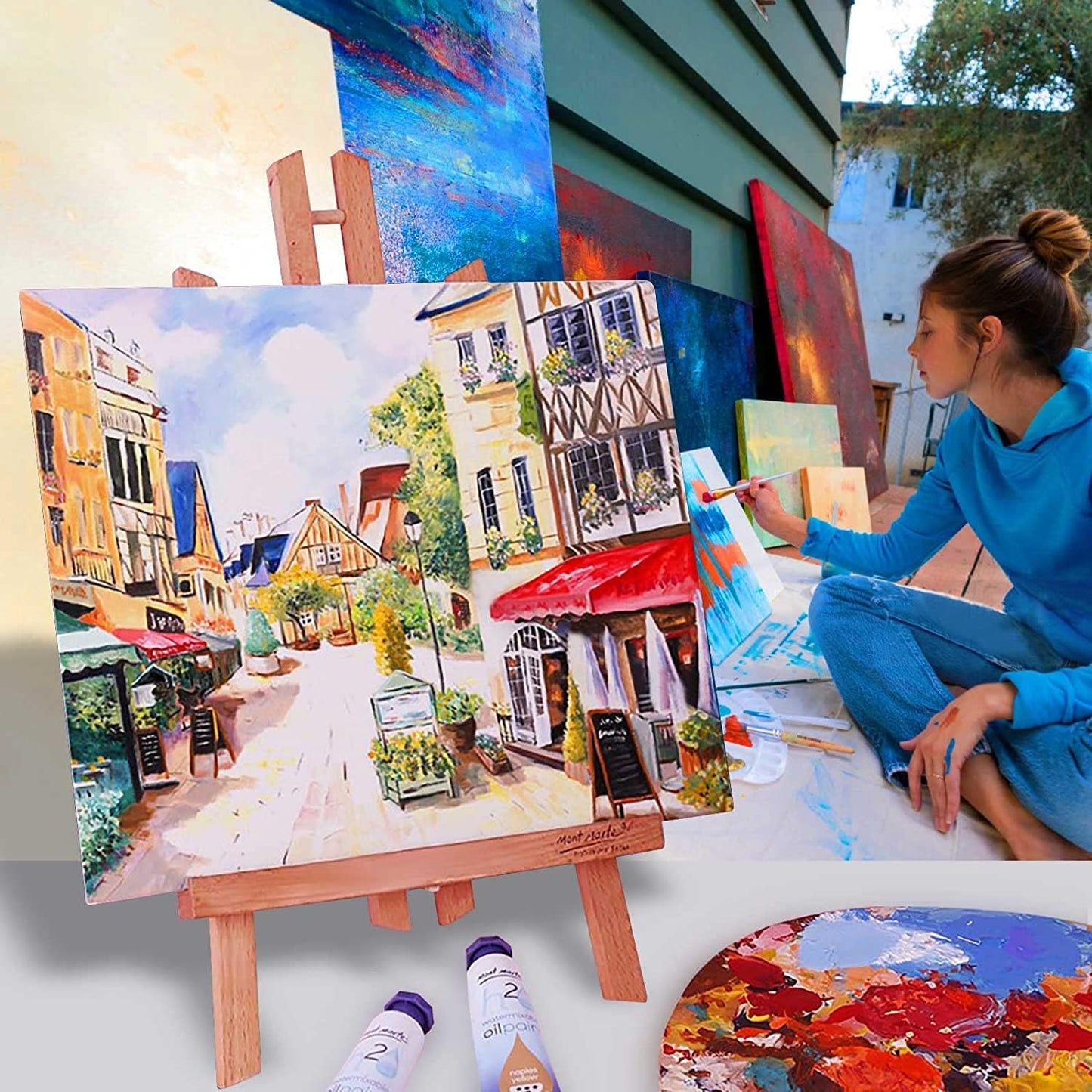 Canvas Panels 12x16 Inch 24-Pack, 10 oz Primed 100% Cotton Canvases for Painting, White Blank Flat Canvas Board for Oil Acrylics Watercolor & Tempera Paints