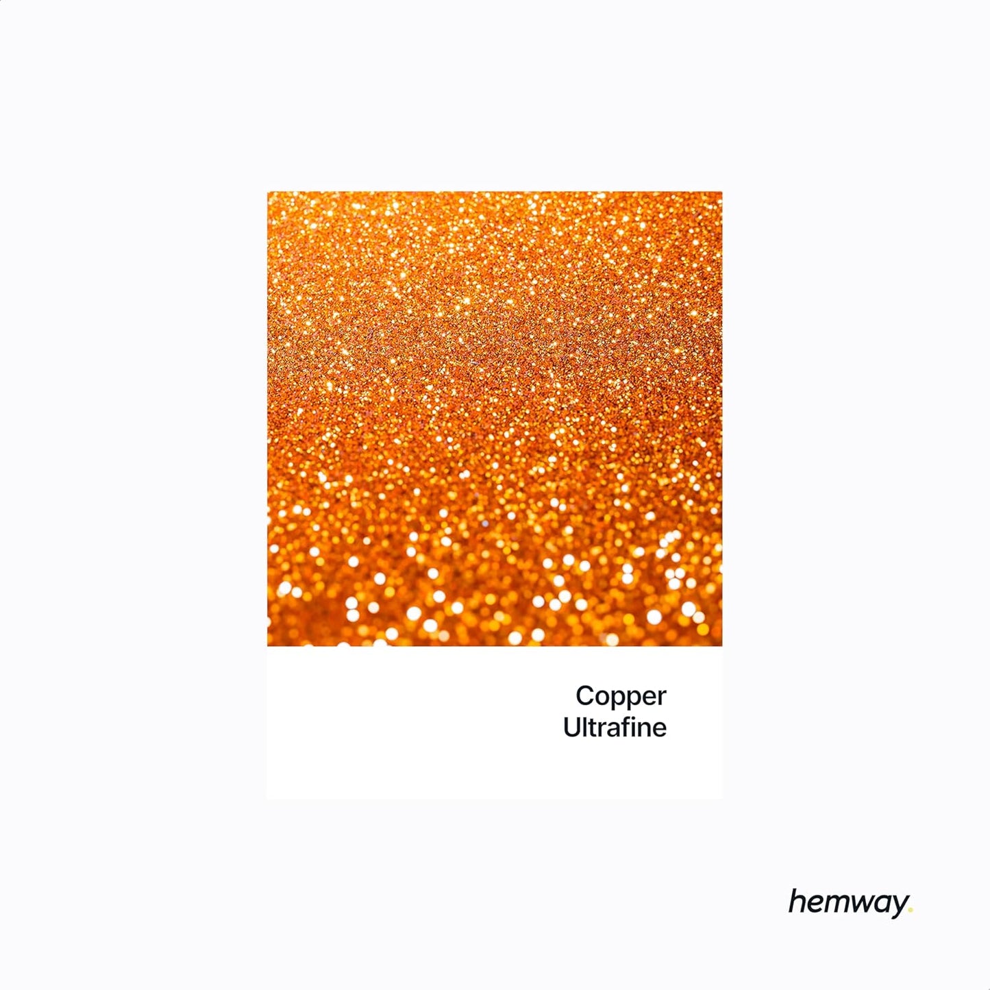 Hemway Polyurethane & Epoxy Glitter Metallic Crystal Flake Additive 100g for Halloween, Jewellery Making, Tumblers and Resin - Ultrafine (1/128" 0.008" 0.2mm) - Copper