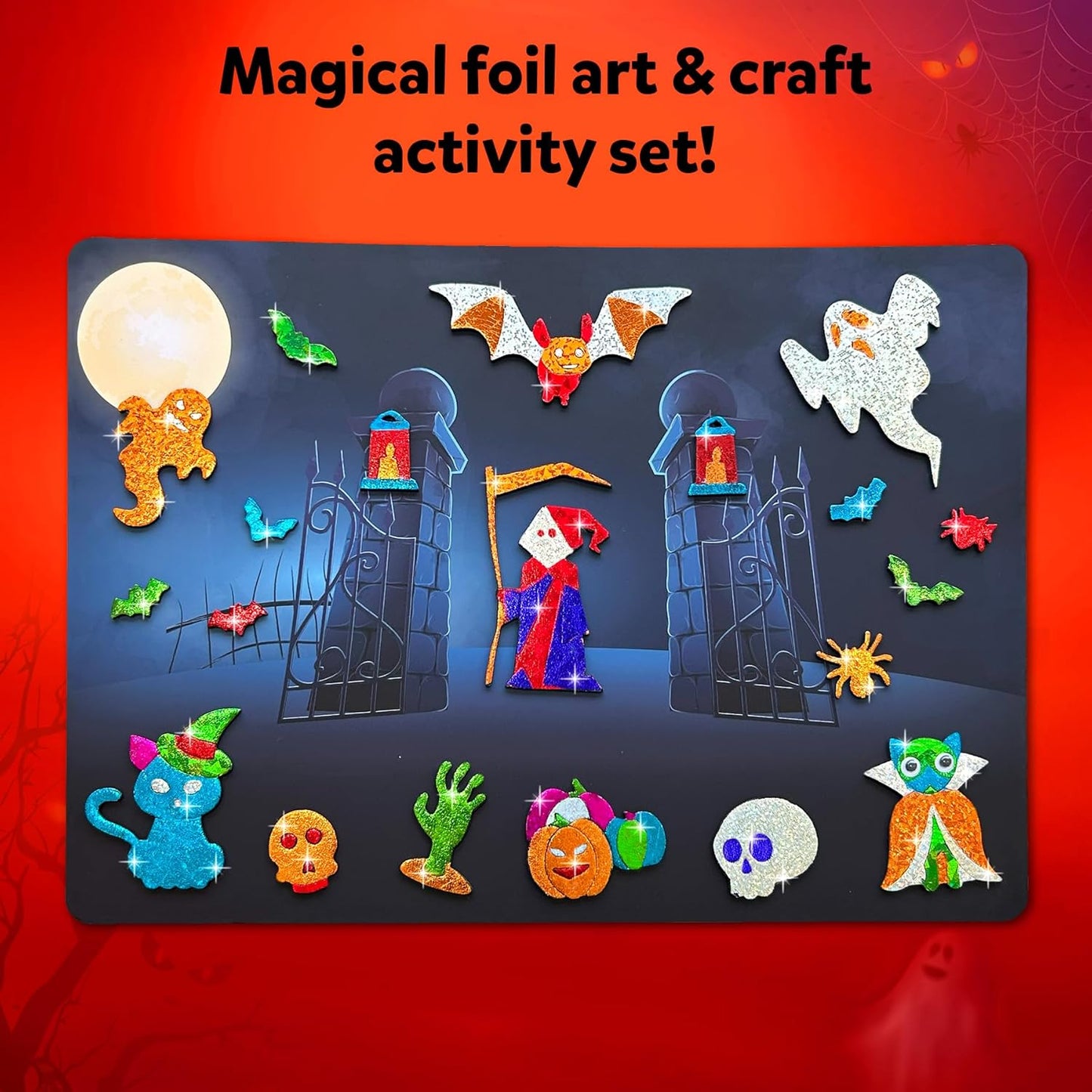Skillmatics Foil Fun - Halloween, No Mess Art for Kids, Craft Kits, DIY Creative Party Activity, Trick or Treat, Gifts for Girls & Boys Ages 4, 5, 6, 7, 8, 9