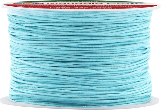 Mandala Crafts 1mm 109 Yards Mint Cotton Waxed Cord for Jewelry Making Bracelet Cord Waxed String - Beading String Thread Jewelry Cords for Necklaces String