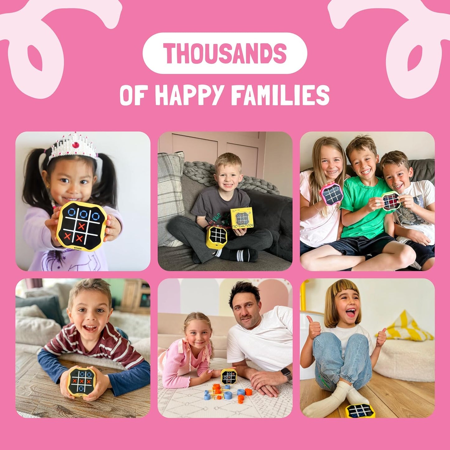 GiiKER Tic Tac Toe Bolt Game, Original 3-in-1 Handheld Puzzle Game, Portable Travel Games for Car Ride, Toys Gift Idea for Kids and Adults, Birthday Gifts for Boys Girls