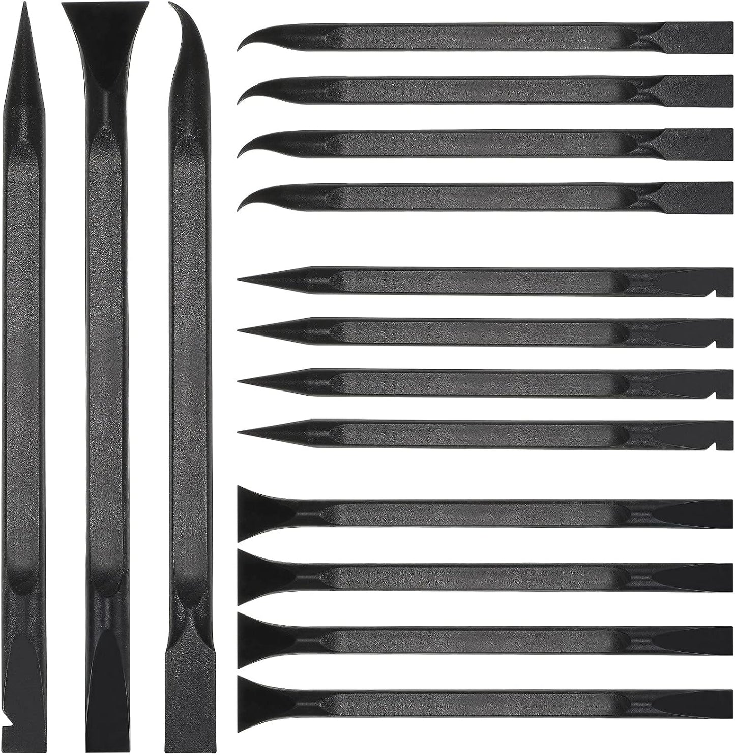 Minatee 18 Pieces Non-scratch Plastic Scraper Tool Multi-purpose Carbon Fiber Pen-shaped Plastic Scraper for Cleaning Small and Narrow Space(Black)