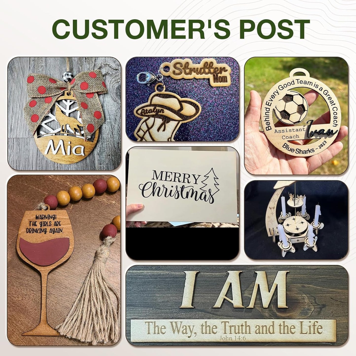 6 Pack Birch Plywood Sheets, 12 x 12 x 1/8 Inch, 3mm Plywood for Laser Cutting, Thin Unfinished Wood Sheets for Architectural Models, Wood Burning and DIY Crafts