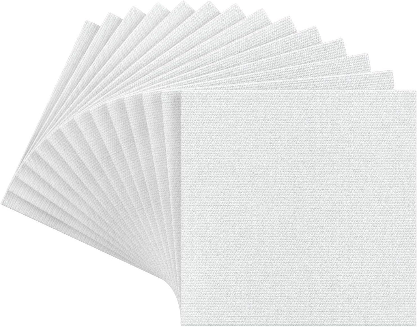 ARTEZA Canvas Panels for Painting, 14 x 6 x 6 Inches, 100% Cotton, Gesso-Primed, Lightweight, Nontoxic, Acid-Free, for Adults and Teens, Oil and Acrylic Painting, Pack of 14