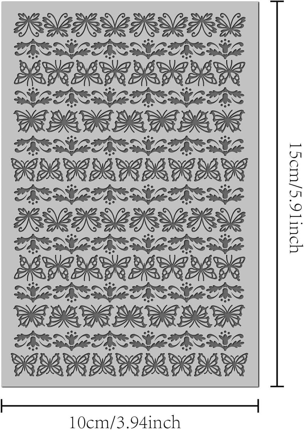 Arbuya Butterflies Polymer Clay Texture Mat - Butterfly Borders Texture Sheet for Polymer Clay Jewelry Making, Earring Charms, DIY Craft Supplies