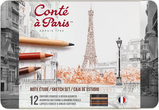 Conté à Paris The Sketch Set with Assorted Sketching Pencils