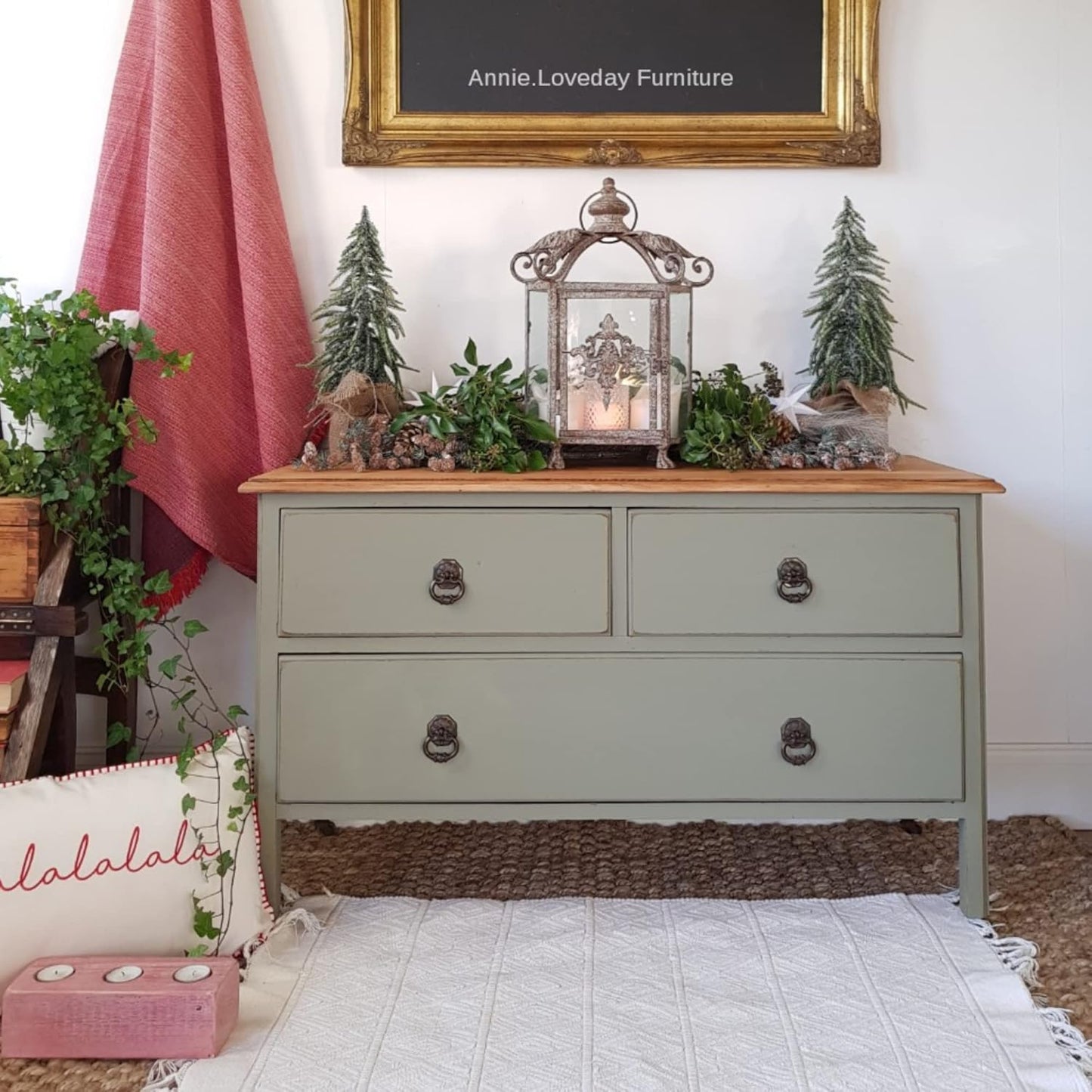 Dixie Belle Paint Company Chalk Finish Furniture Paint - Spanish Moss (16oz) - Matte Succulent Green Chic Chalk Mineral DIY Furniture Paint