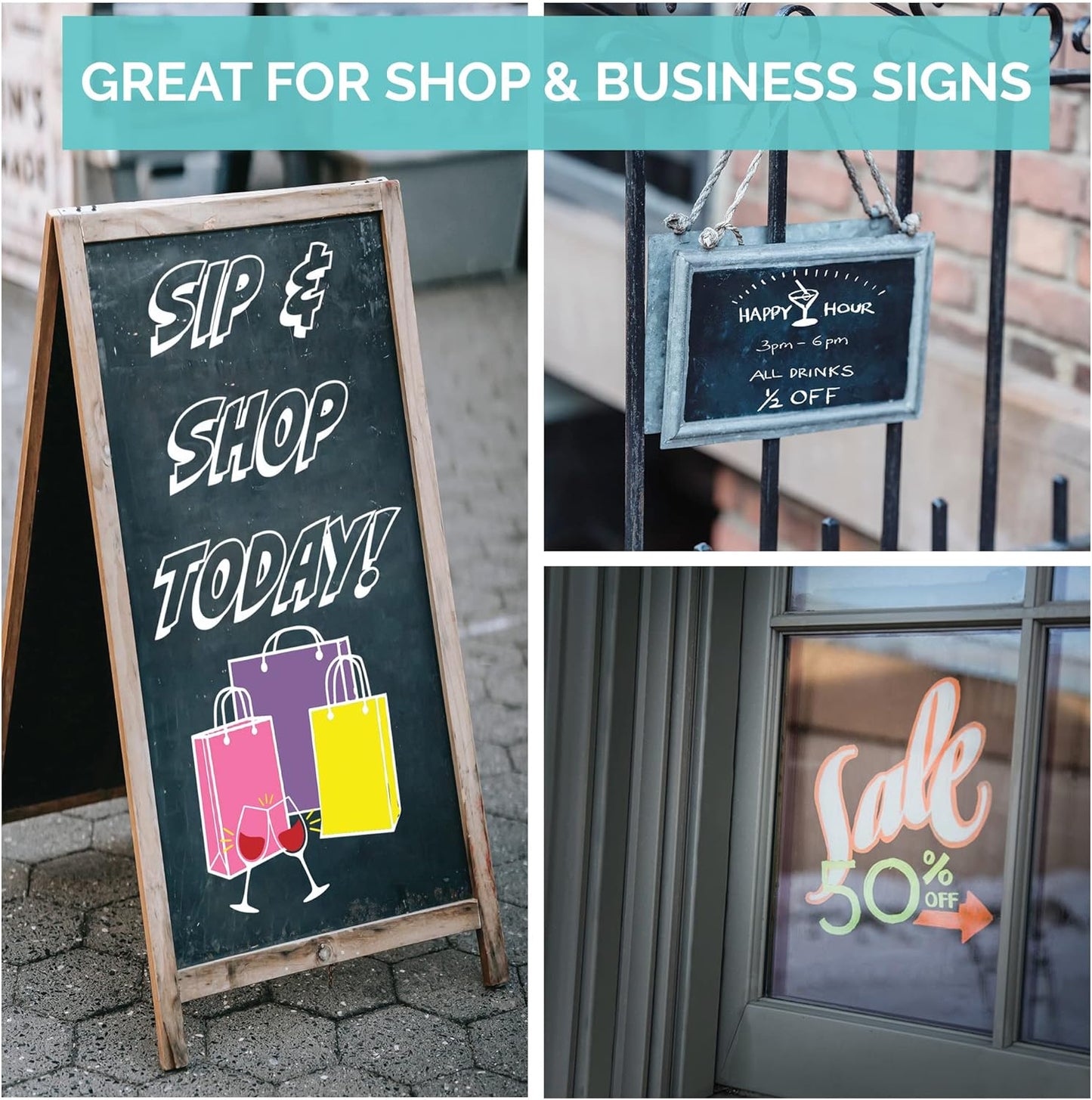 JumpOff Jo – Liquid Chalk Markers – Reversible Chisel and Round Tip – Multi Color (18)