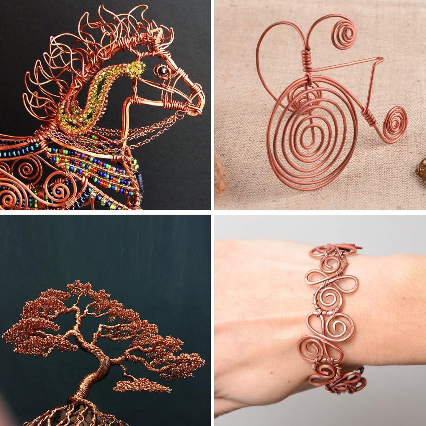 Aluminum Craft Wire, 75 Feet 1.5mm/ 16 Gauge Copper Bendable Soft Metal Aluminum Wire Roll Bulk for DIY Crafts Sculpting Jewelry Making