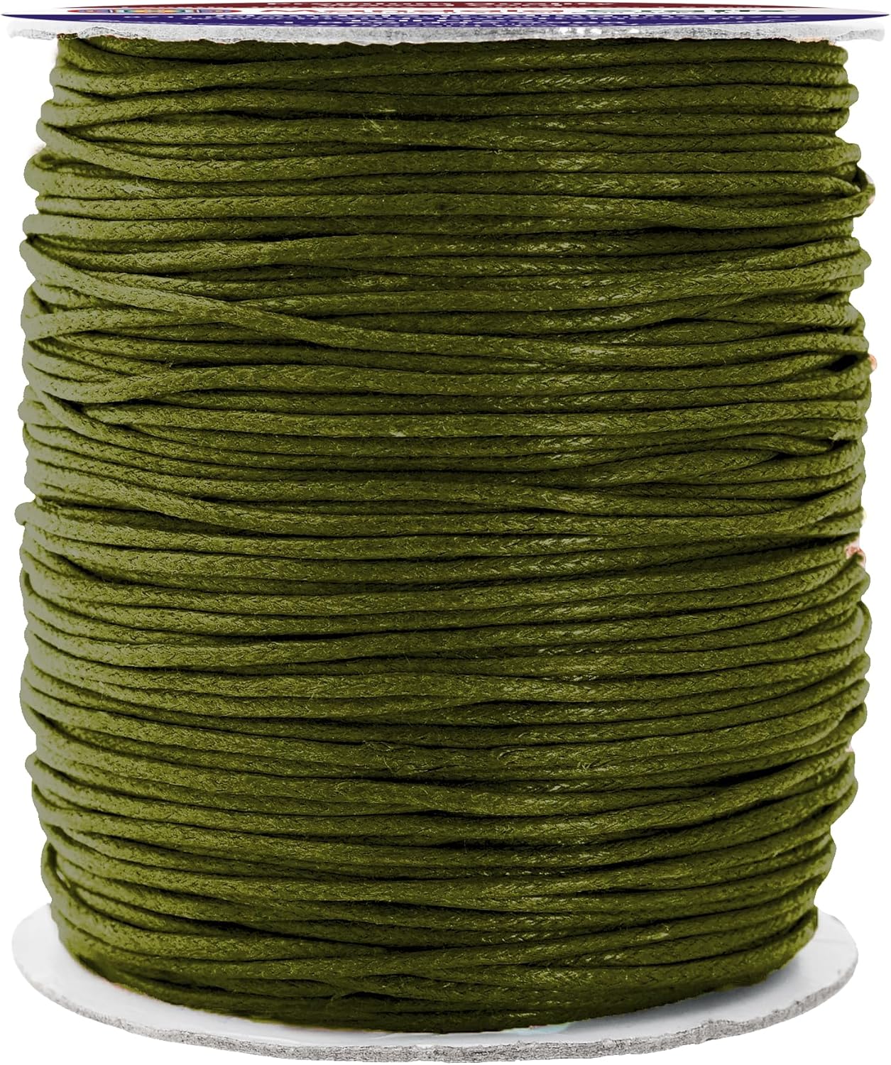 Mandala Crafts 1.5mm 109 Yards Dark Olive Green Cotton Waxed Cord for Jewelry Making Bracelet Cord Waxed String - Beading String Thread Jewelry Cords for Necklaces String