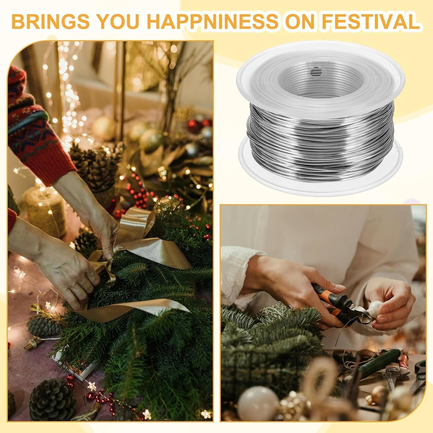 uxcell 18 Gauge / 1mm Anodized Aluminum Wire for Jewelry Craft Making, 102 Feet Bendable Flexible Wire for DIY Home Decor Gardening Sculpture, Silver