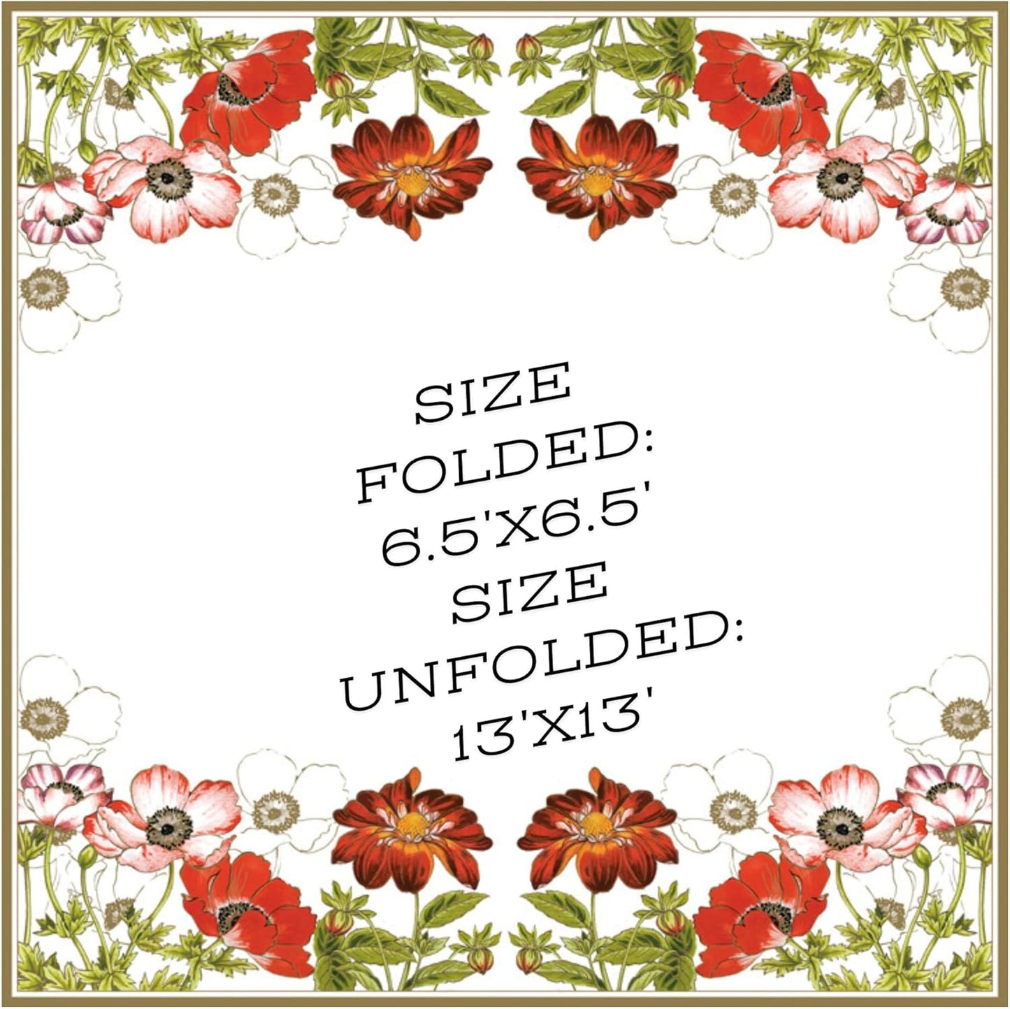 20-ct 13x13 Flowers Paper Luncheon Decoupage Napkins, 3-Ply Servilletas Printed Flower Anemones with Georginia Cocktail Napkin for Art, Dinner and Party, Disposable Napkins Decor