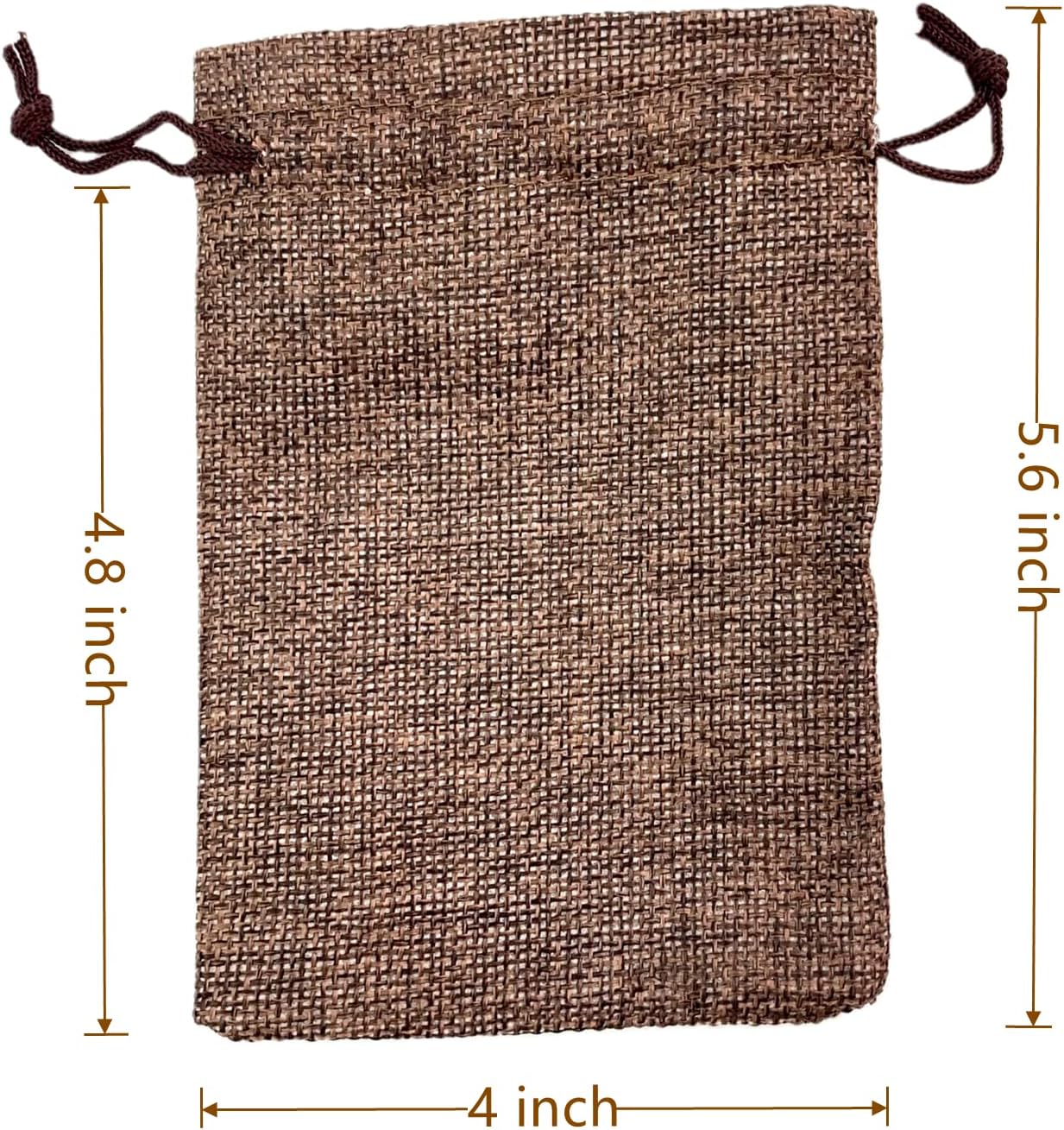 Palmhomee Pack of 25 Burlap Gift Bags with Drawstring Linen Jewelry Pouches Wedding Hessian Jute Bags for Birthday Jewelry and Treat Pouches Party Wedding Favors Gift Art and DIY Craft   (4x5.6 Inch, Coffee)