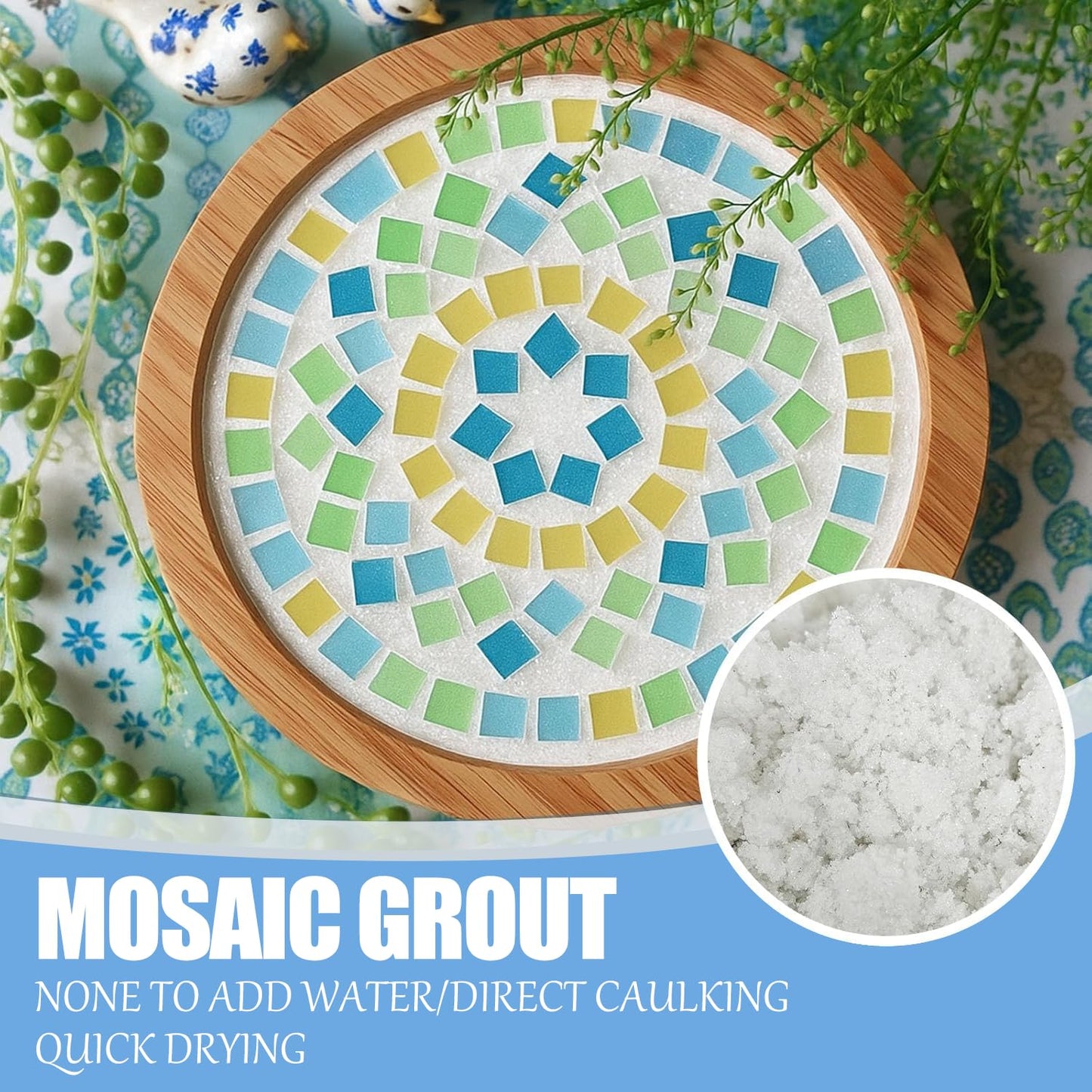 Mosaic Crystal Grout – Ultimate Grouting Solution & DIY Craft Essential for Mosaic Tile Projects, Handmade Art, & Home Decor (12.3oz)