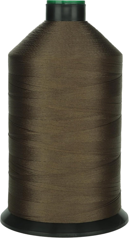 Extra Strong Bonded Nylon Thread #69 Tex70 – 16 OZ, 6000yds, Versatile Stitching Solution for Leather, Upholstery, Canvas Repair and More (Army Green)