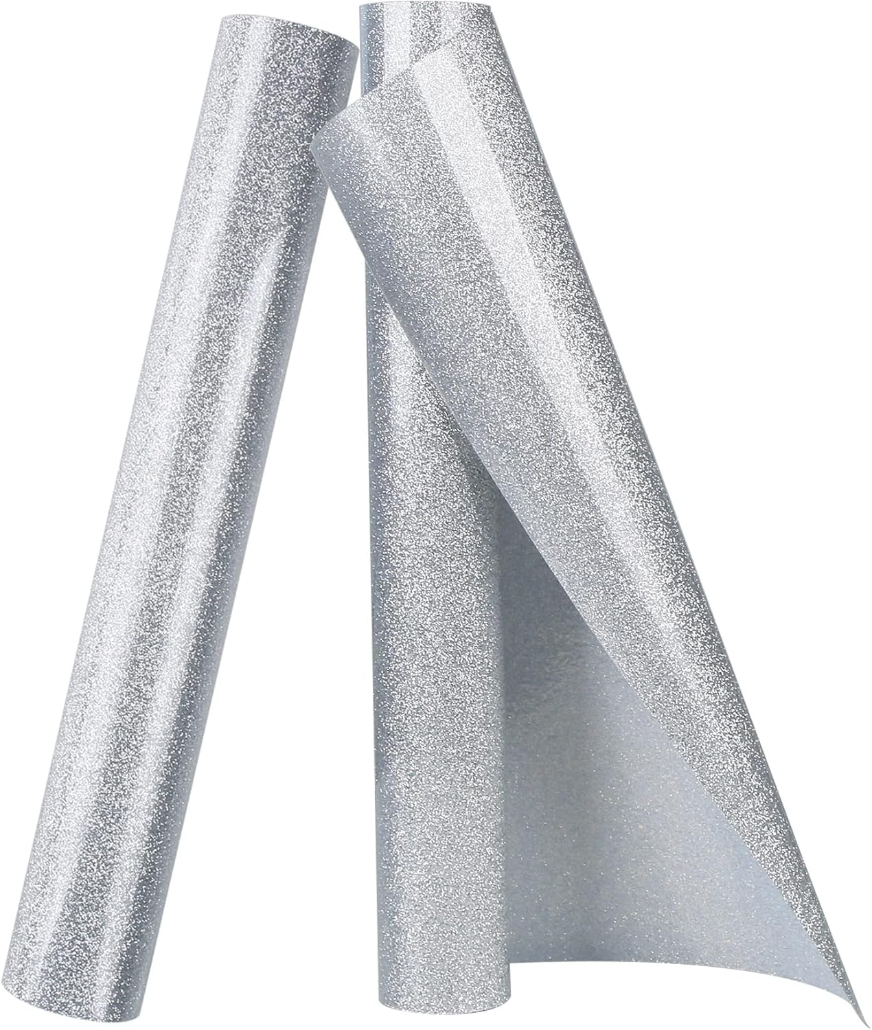 TORC Silver Glitter HTV Heat Transfer Vinyl Roll 12 inch x 10 ft Iron on Vinyl for T Shirts Crafts