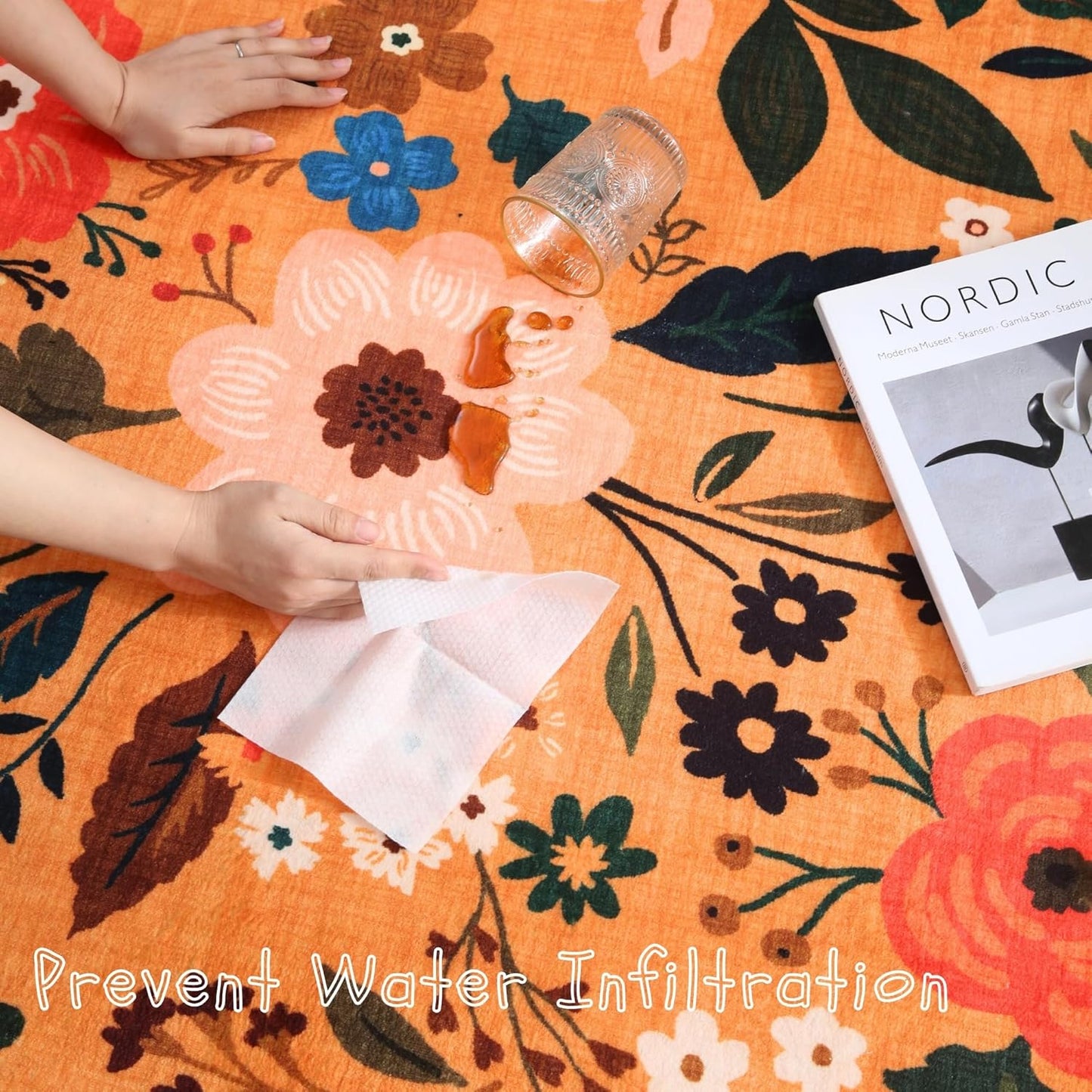 Rugcomf Runner Rug for Hallways Kitchen Rug Non Slip 2'6''x8' Washable Runner Rugs with Rubber Backing Soft Floral Carpet Runner for Hallways, Kitchen, Laundry, Bedroom, Bathroom(Yellow)