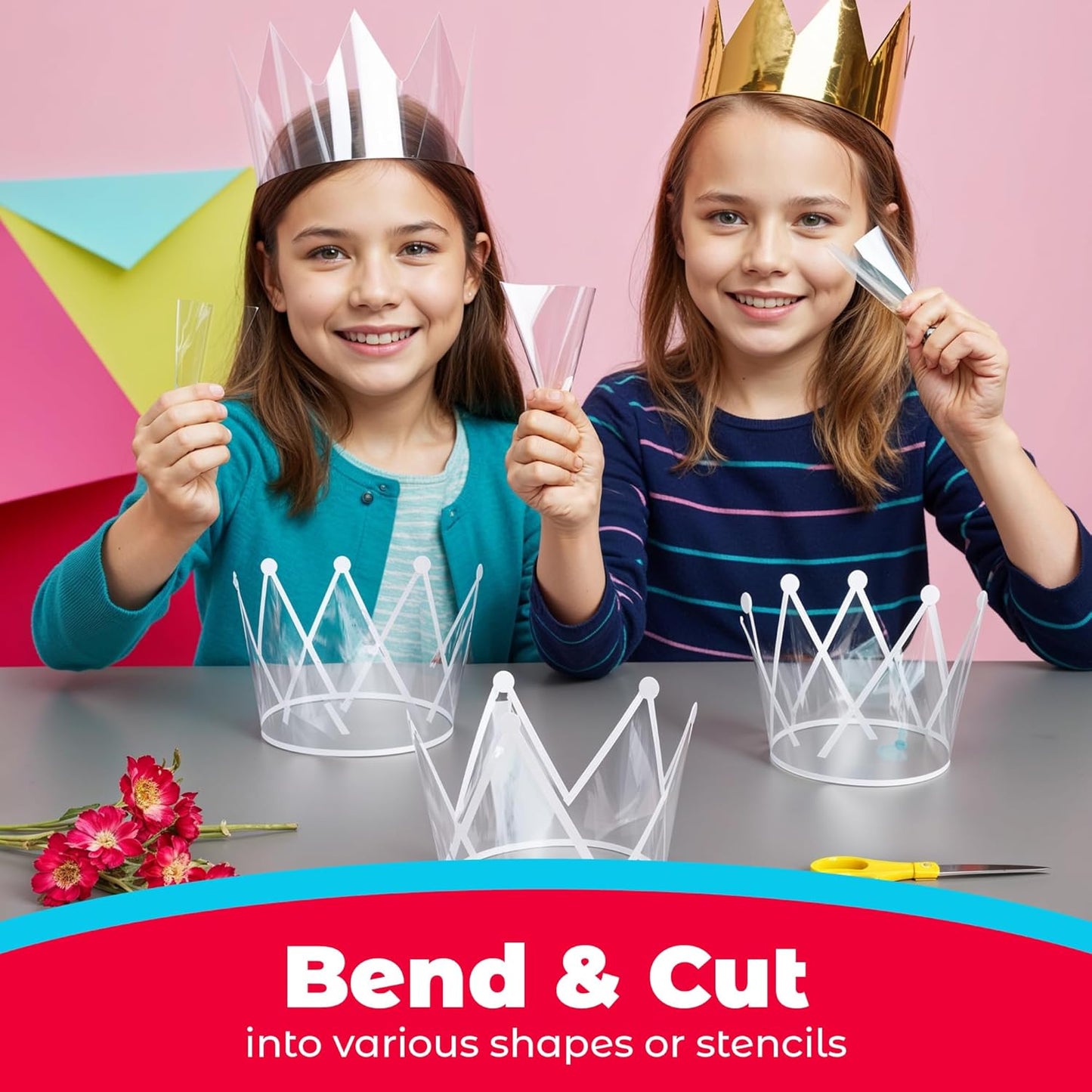 Hygloss 8.5" x 11" Acetate Paper - 7 Mil Clear Acetate Sheets for Crafts Projects, Classroom Stencil Sheets, Overhead Transparency Sheets for Projector, Clear Plastic Sheet (Not for Printers) 25 Pack