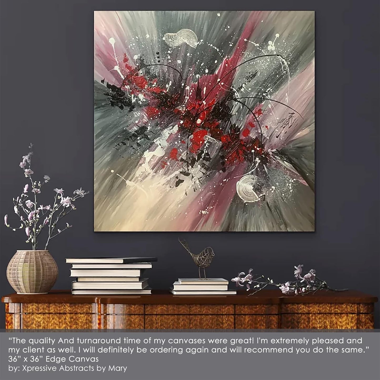 Creative Mark The Edge Deluxe Cotton 1-1/2" Deep Stretched Canvas for Painting, 12x12 Pack of 3, 14oz. Primed Weight, Universal Archival Priming, Medium Tooth, Hand-Stretched Canvas for Painters