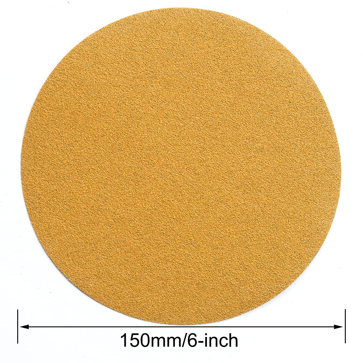 6-Inch No-Hole Hook and Loop Sanding Discs 100-Grit, Random Orbital Sandpaper for Automotive and Woodworking, 100-Pack