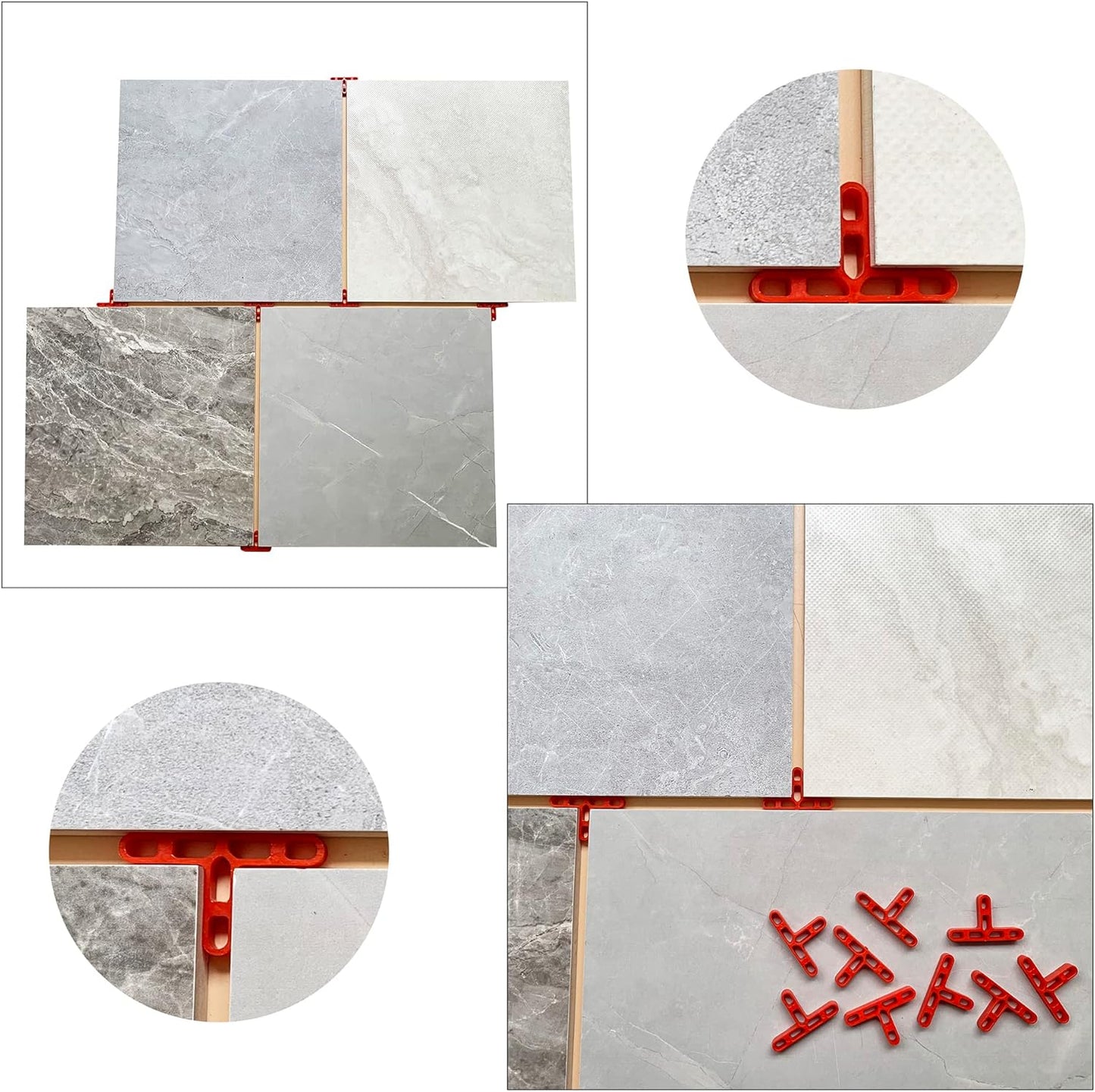 6mm (1/4 inch) & 8mm (5/16 inch) Bathrrom Wall Spacer Mosaic Tile Spacer Thin Red Wall spacer Trimming Spacer (1/4" (0.25 inch)-Red)