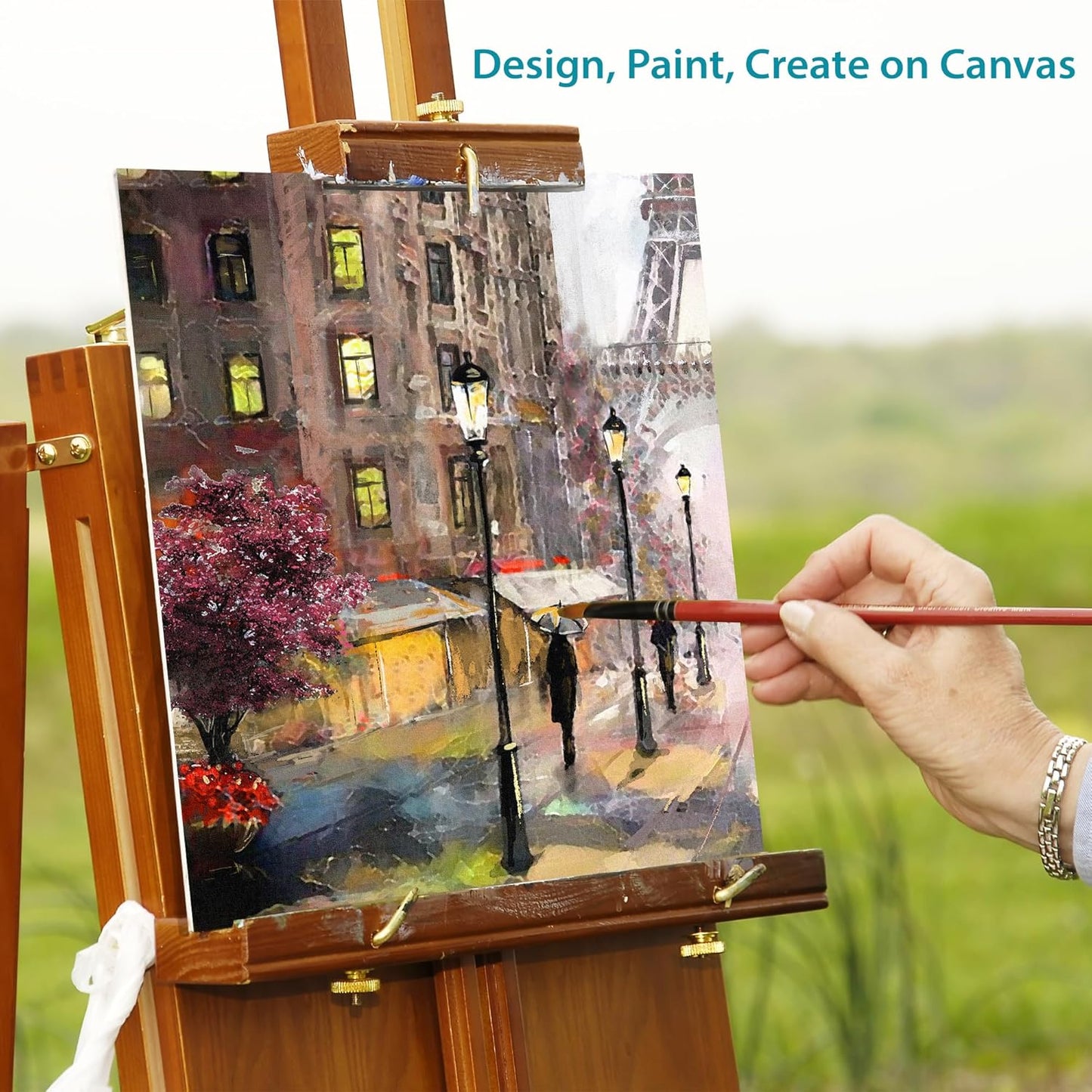 KEFF Canvas Boards for Painting - 12x12 4-Pack Bulk Canvas Panels, 100% Cotton Triple Primed Large Canvases for Art Painting Supplies, Acrylic, Oil, Watercolor & Tempera