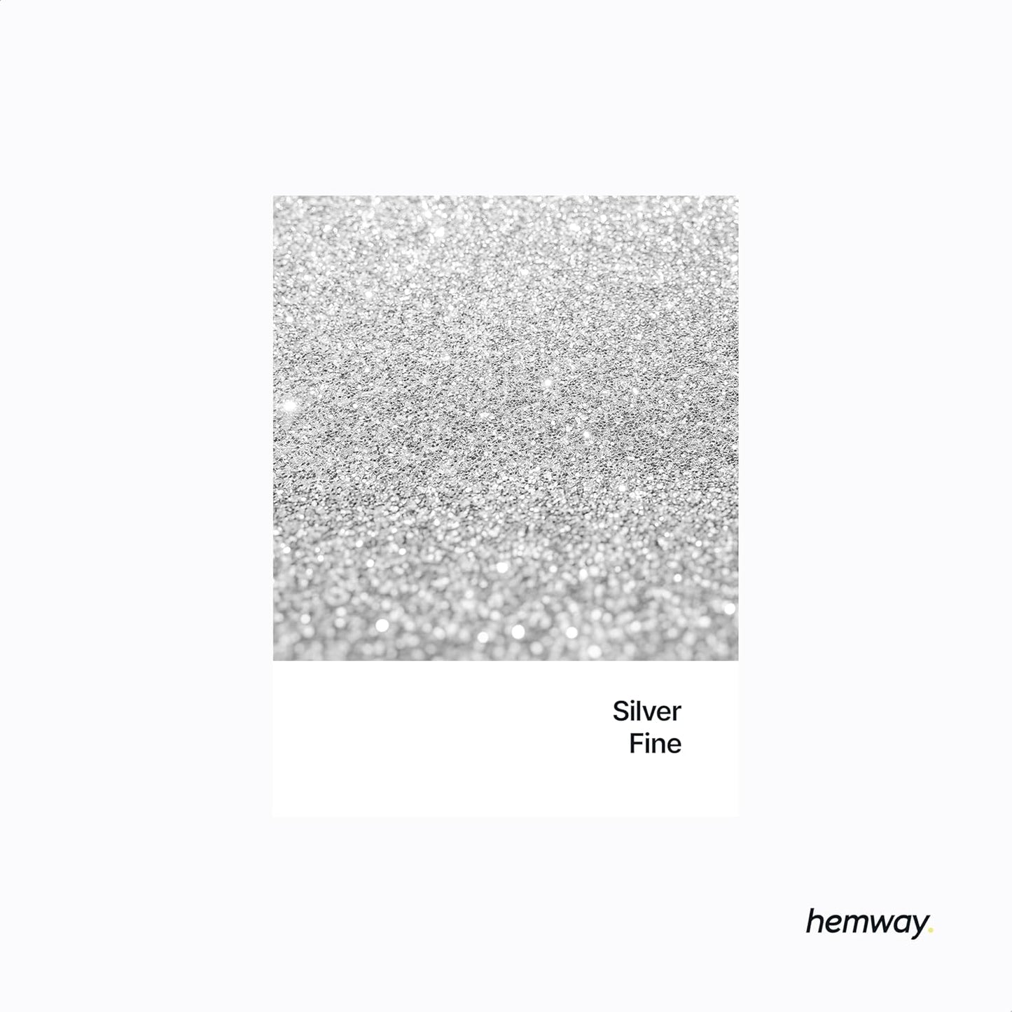 Hemway Polyurethane & Epoxy Resin Glitter 100g / 3.5oz Metallic Crystal Flake Additive for Flooring Jewelry Tumblers Glass Pigment - Fine (1/64" 0.015" 0.4mm) - Silver