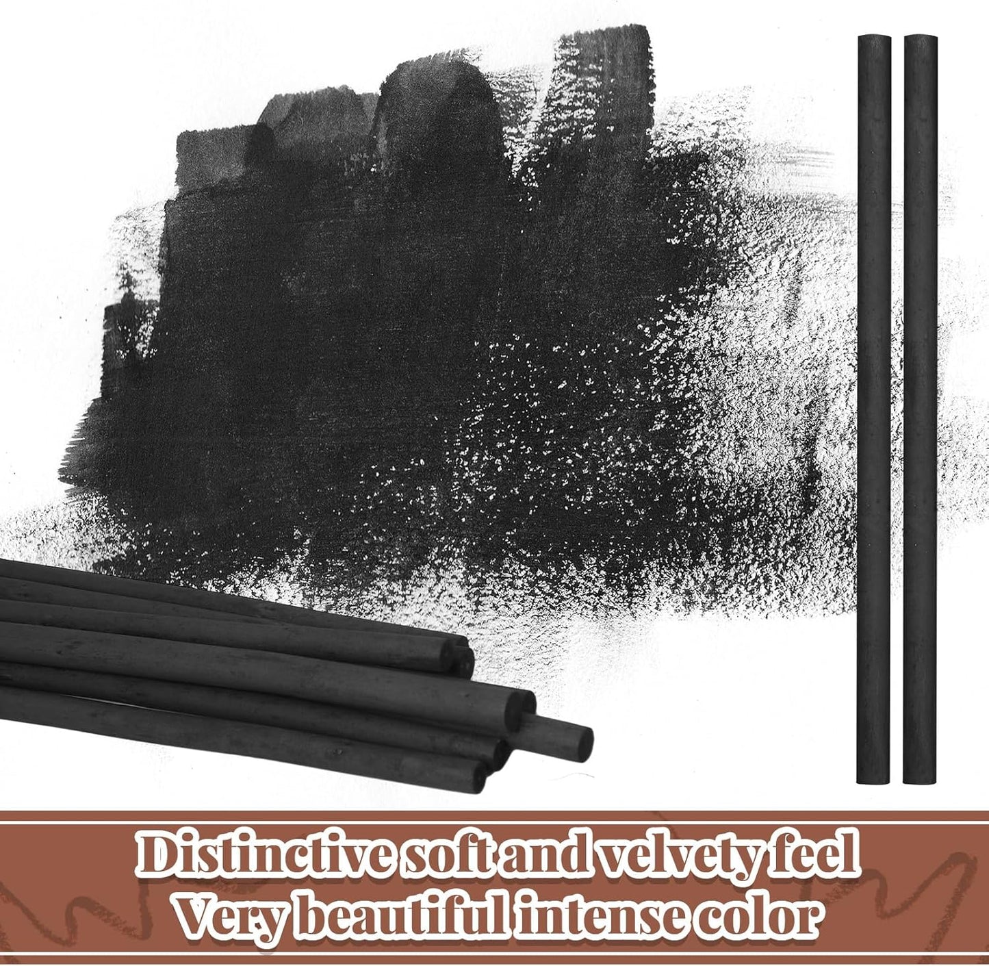 Gueevin 200 Pcs Willow Charcoal Sticks, Willow Charcoal, Artists, Beginners, Students, Perfect for Sketching, Drawing, Shading, and Fine Art Christmas Gifts for Art (5-7mm)