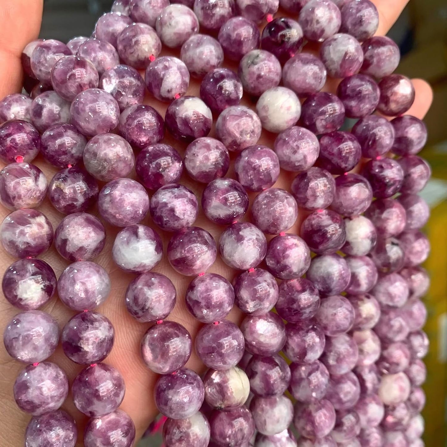 90PCS 4MM Natural Stone Purple Emerald Beads Round Loose Beads for Jewelry Making DIY Bracelet Necklace Accessories 15"