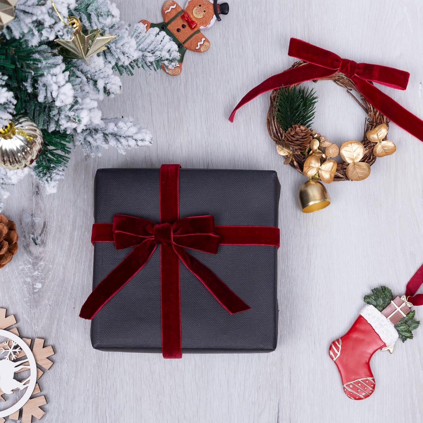 Vintage Burgundy Velvet Ribbon, 5/8 Inch X 25Yd