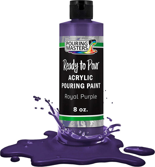 POURING MASTERS Royal Purple Acrylic Ready to Pour Pouring Paint - Premium 8-Ounce Pre-Mixed Water-Based - for Canvas, Wood, Paper, Crafts, Tile, Rocks and More