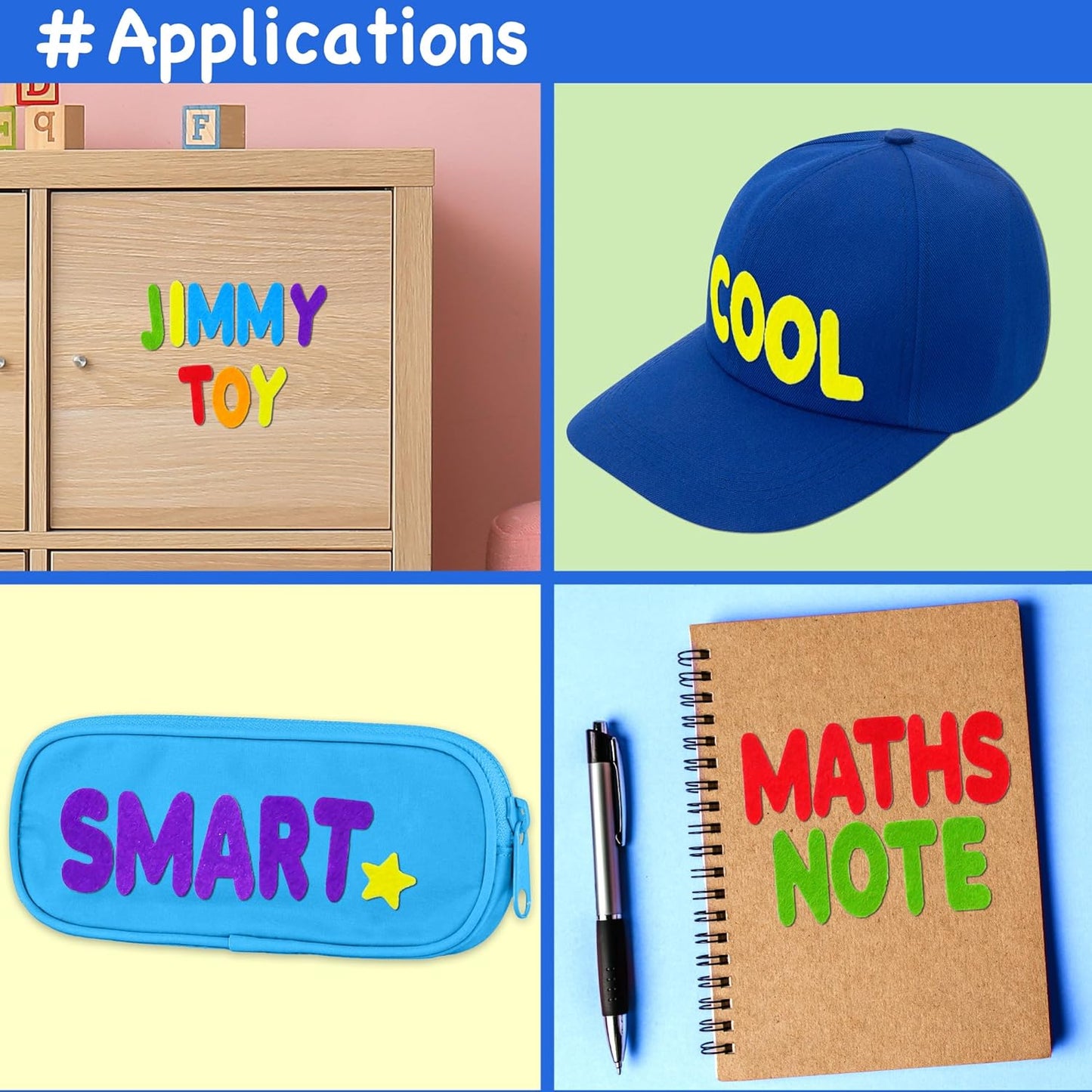 EZCRA Felt Alphabet Stickers, Large Self-Adhesive A-Z Puffy Letters for Kids Ages 3-5 – Classroom, Preschool, Homeschool DIY, Scrapbooking, 260+ Pieces