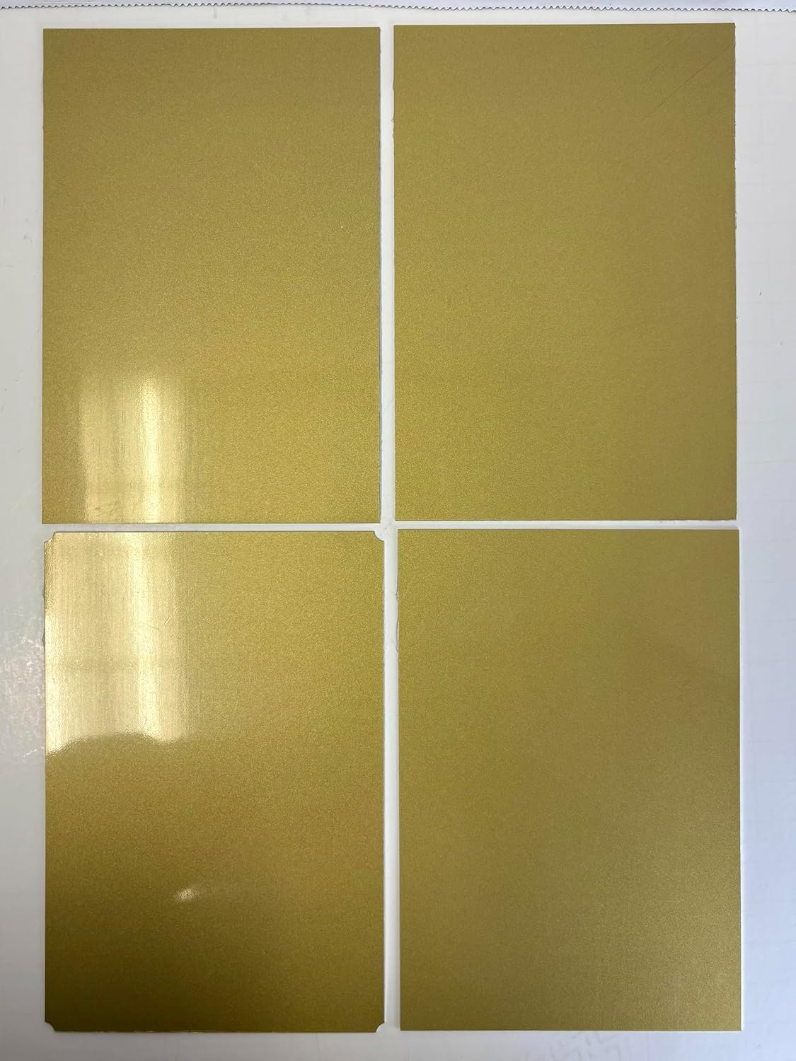 Blank Metal Plates for Laser Engraving - 4 Pack | Aluminum Sheets 0.020" Thick | CO2, Diode, Fiber Laser Compatible | Multiple Sizes & Colors (Gold (engraves black), 1x6.25 inch)
