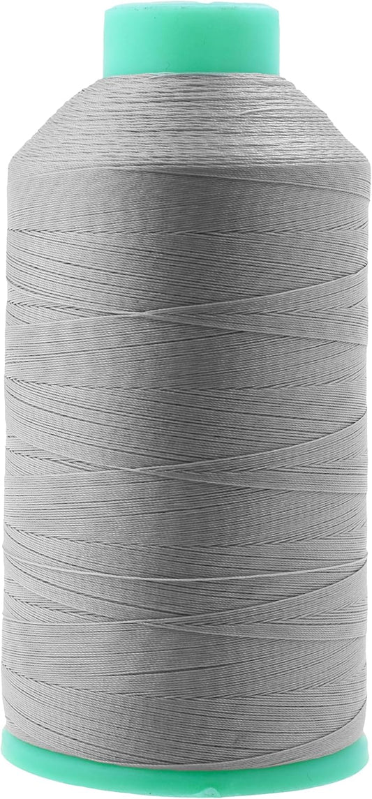 Mandala Crafts Bonded Nylon Thread Gray Heavy Duty Sewing Threads - 2843 YDs Size 46 210D T45 Tex 45 Thread for Leather Jeans Weaving Outdoor Marine Upholstery Threads