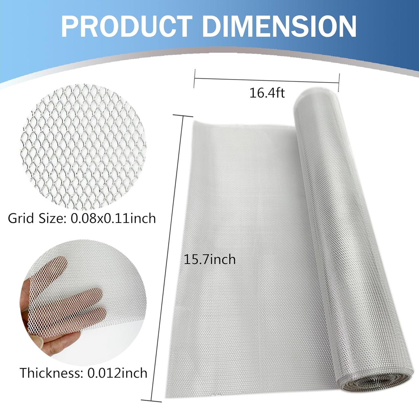 Sculpting Wire Mesh 15.7 Inch by 16.4 Foot Roll，Aluminum Wire Mesh for Arts and Craft for Sculpting Clay, DIY Projects, Model Train Scenery, Dioramas, Jewelry, Masks, Home Decor Art