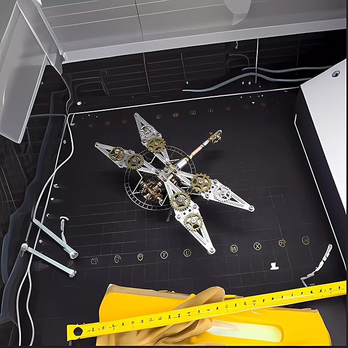 Mechanical Metal DIY 3D Dragonfly Model Insect Brass Puzzle Steampunk Electric Mechanical, Assembly DIY Gift Craft Hobby for Men (Dragonfly B)