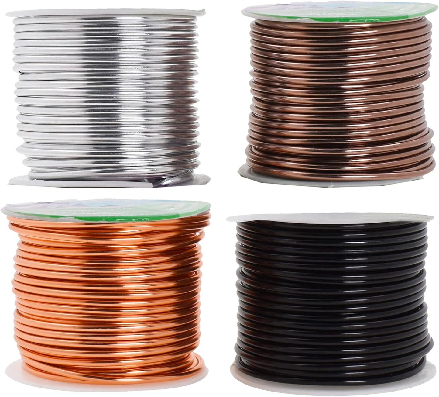 Mandala Crafts 10 Gauge Anodized Aluminum Craft Wire for Jewelry Making - 128 FT Colored Flexible Neutral Wire - Bendable for Bonsai Armature Crafting Sculpting