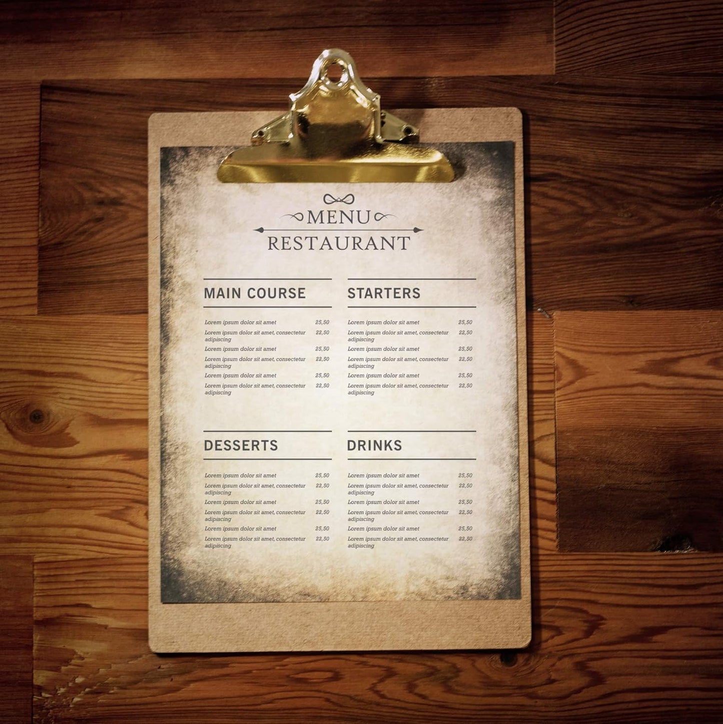 Vintage Paper, 60-Sheets Antique Paper, Letter Size, 8.5 x 11 Inches, 6 Double Sided Designs, Decorative Parchment Paper for Writing, Printing, Arts and Crafts