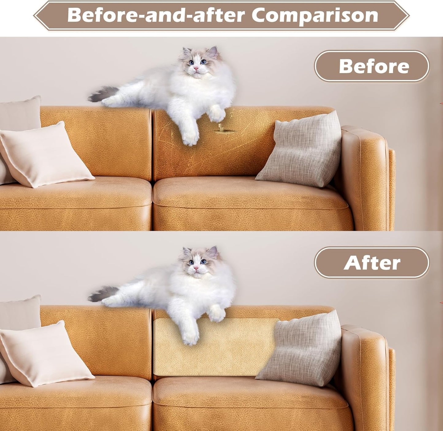 Leather Repair Tape, 23.6x79 inch Leather Patches for Furniture, Self Adhesive Leather Repair Patch for Sofas, Couches, Leather Covers, Seats, Chairs, Vinyl Repair Tape White