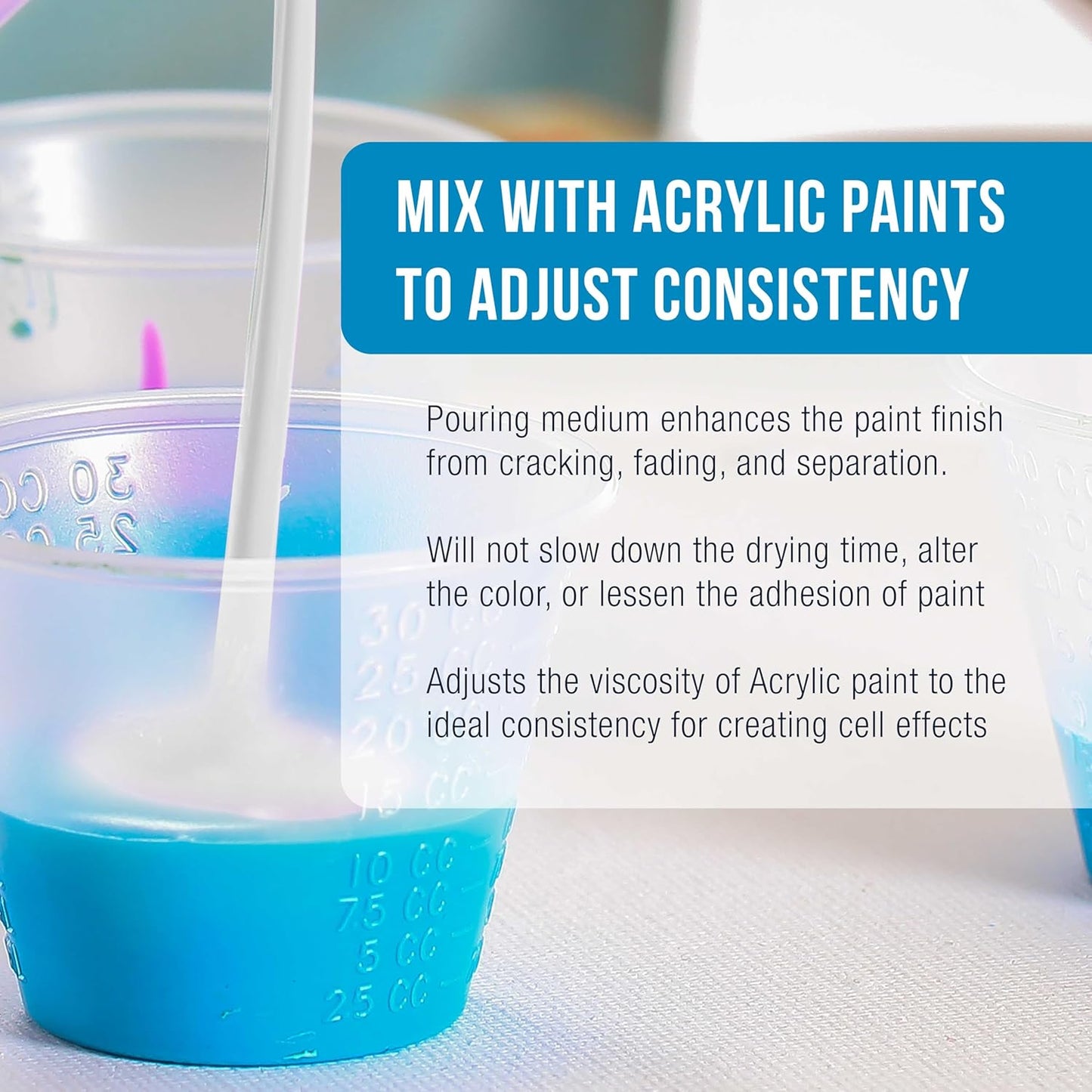 U.S. Art Supply Professional Gloss Pouring Medium 32oz (Quart) - Improves Paint Flow & Cell Effects Creator, Viscosity Adjuster for Art Acrylic Painting