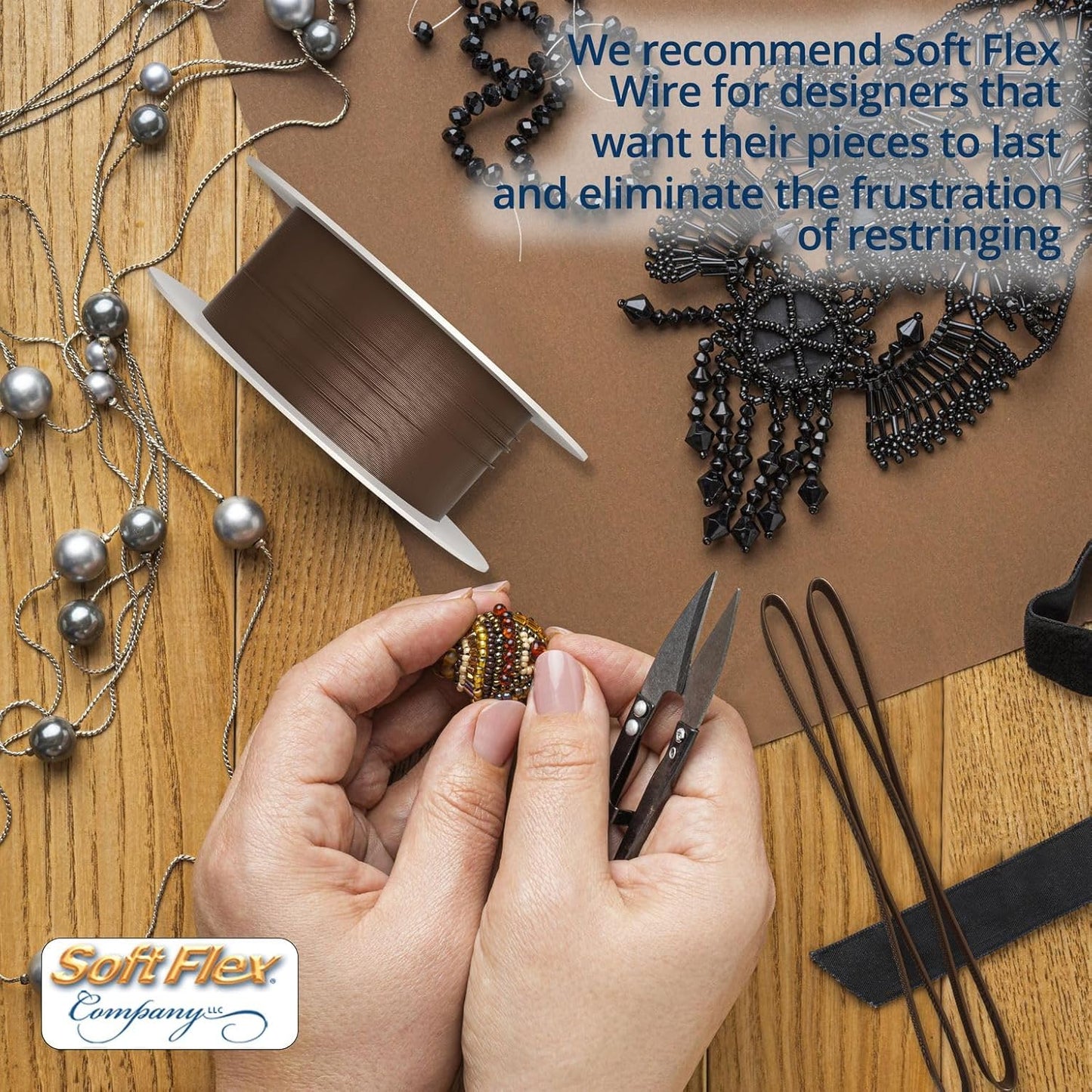 Soft Flex 49 Strand Beading Wire - Heavy 0.24 Diameter - 10 Feet Nylon Design Wire