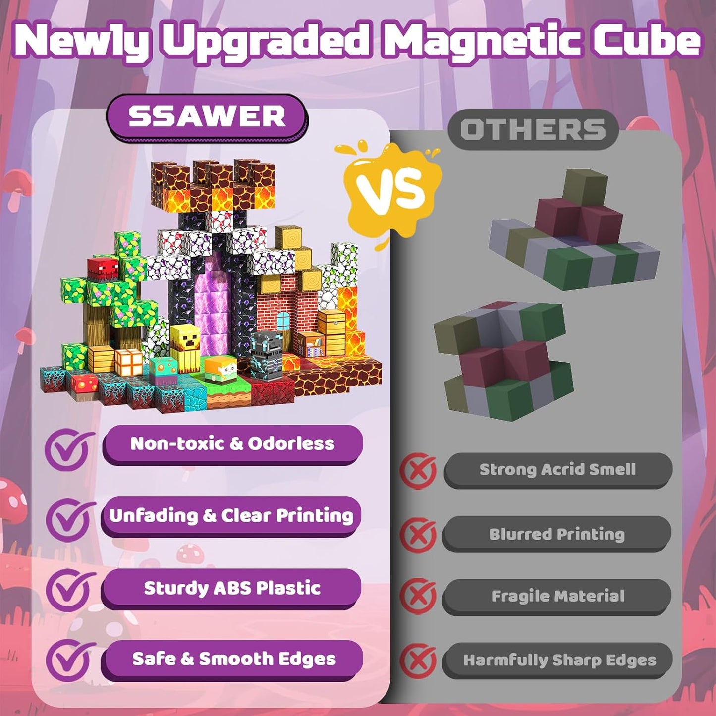 150 PCS Magnetic Building Blocks Toys for Kids, Stacking Magnetic Tiles Toys for Kids Toddlers Boys Girls Ages 3 4 5 6 7 8-12 Gifts